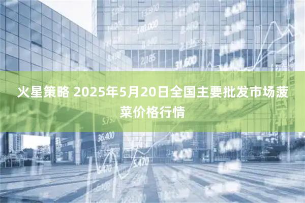 火星策略 2025年5月20日全国主要批发市场菠菜价格行情