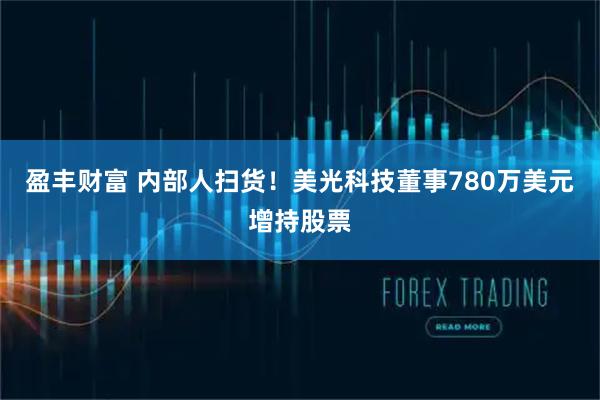 盈丰财富 内部人扫货！美光科技董事780万美元增持股票